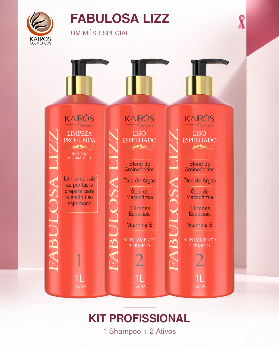 Kit Profissional — 1 Shampoo + 2 Ativos