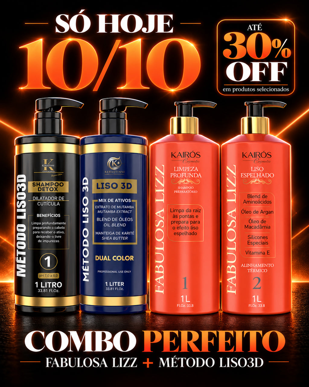 Combo Perfeito Fabulosa Lizz + Método Liso 3D - Só Hoje 10/10