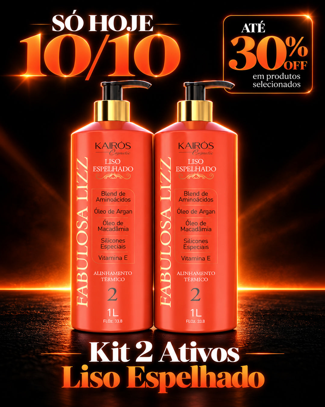 Kit 2 Ativos Liso Espelhado - Só Hoje 10/10