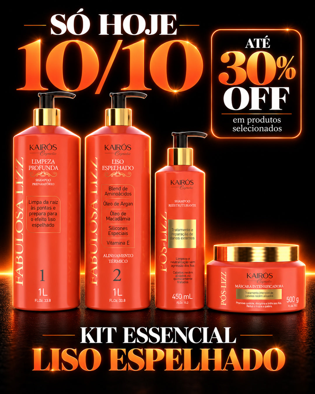 Kit Essencial Liso Espelhado - Só Hoje 10/10