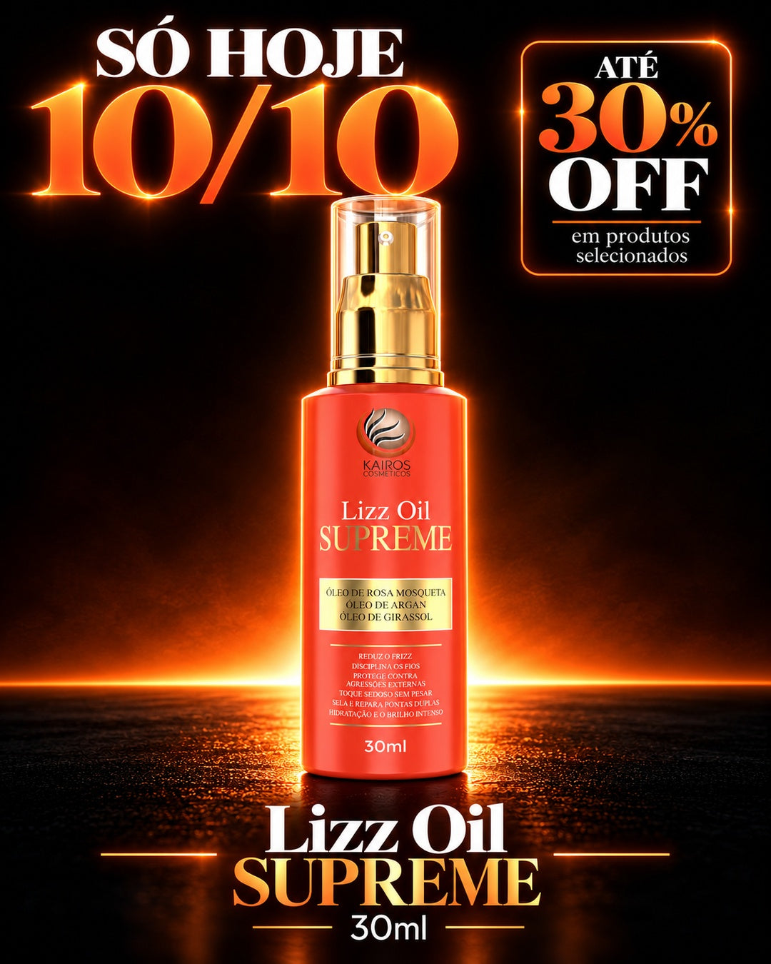 Lizz Oil Supreme 30ml - Só Hoje 10/10