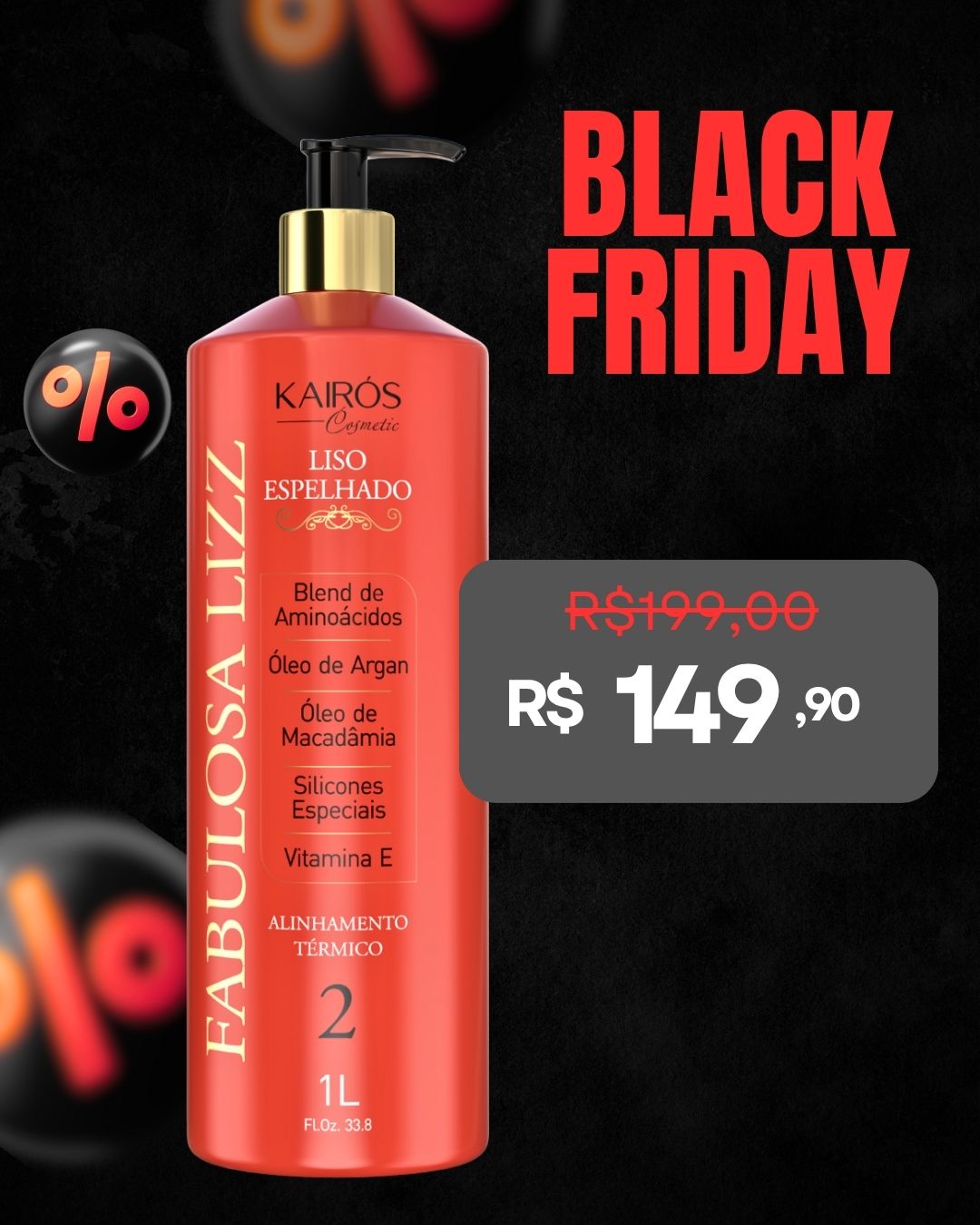 Ativo Liso Espelhado Fabulosa Lizz