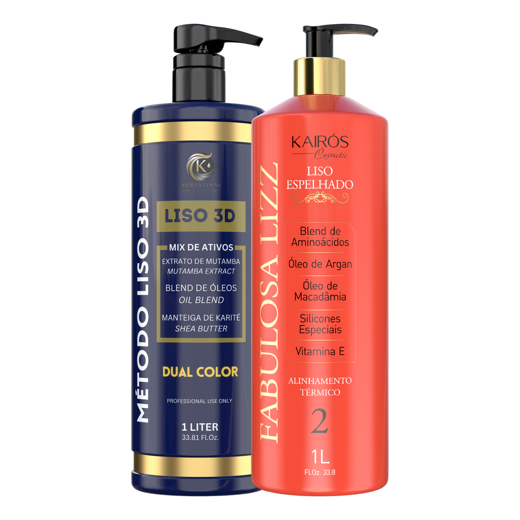 Combo Ativo Método Liso 3D 1L + Ativo Liso Espelhado 1L - Kairós