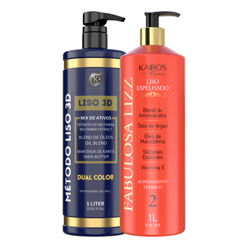 Combo Ativo Método Liso 3D 1L + Ativo Liso Espelhado 1L - Kairós
