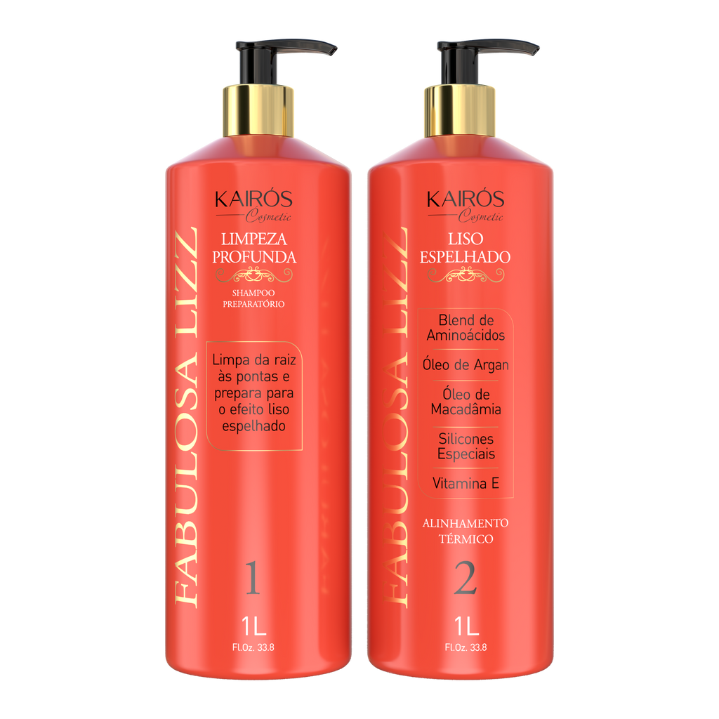 Kit Inicial Fabulosa Lizz - Shampoo Preparatório e Ativo Liso Espelhado