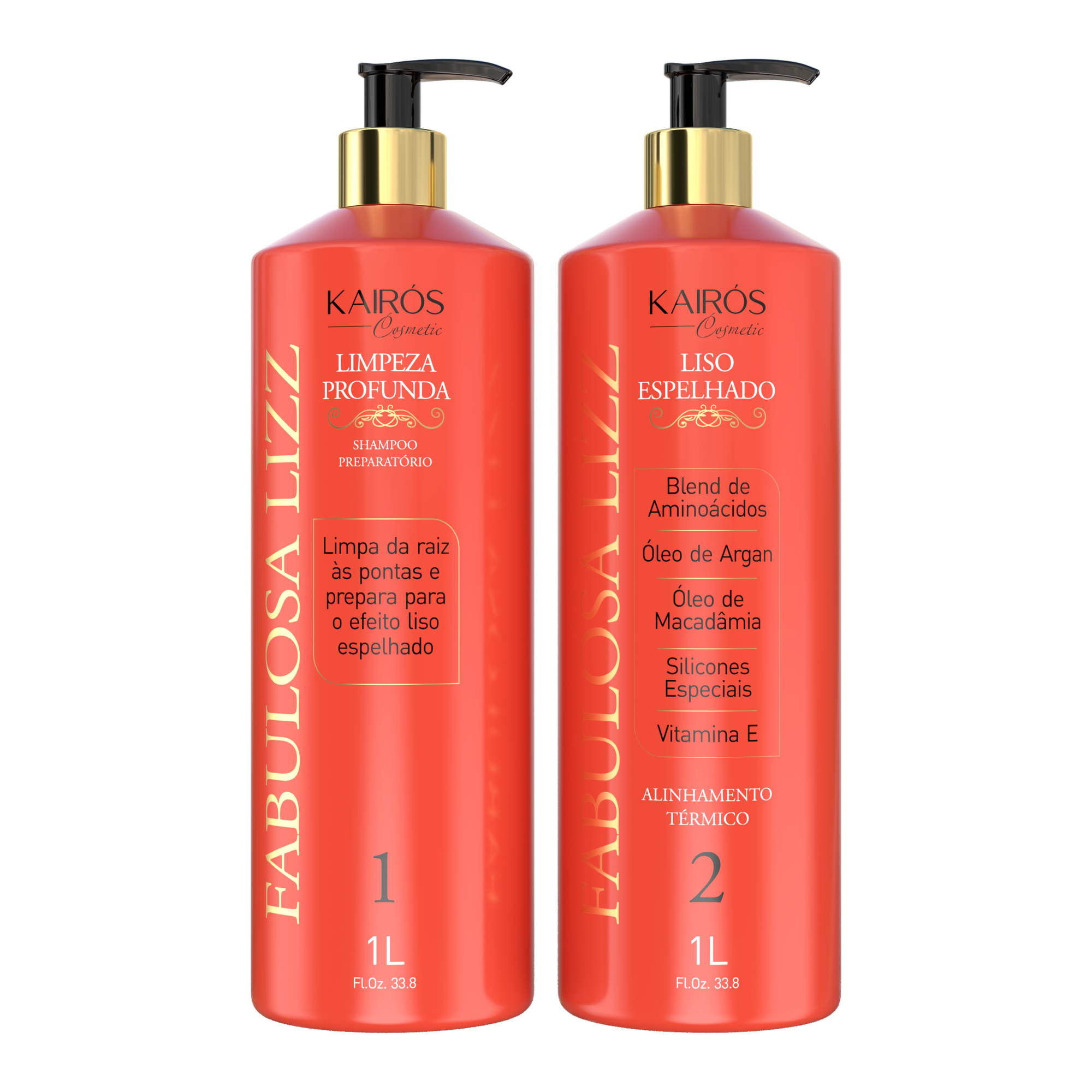 Kit Inicial Fabulosa Lizz - Shampoo Preparatório e Ativo Liso Espelhado