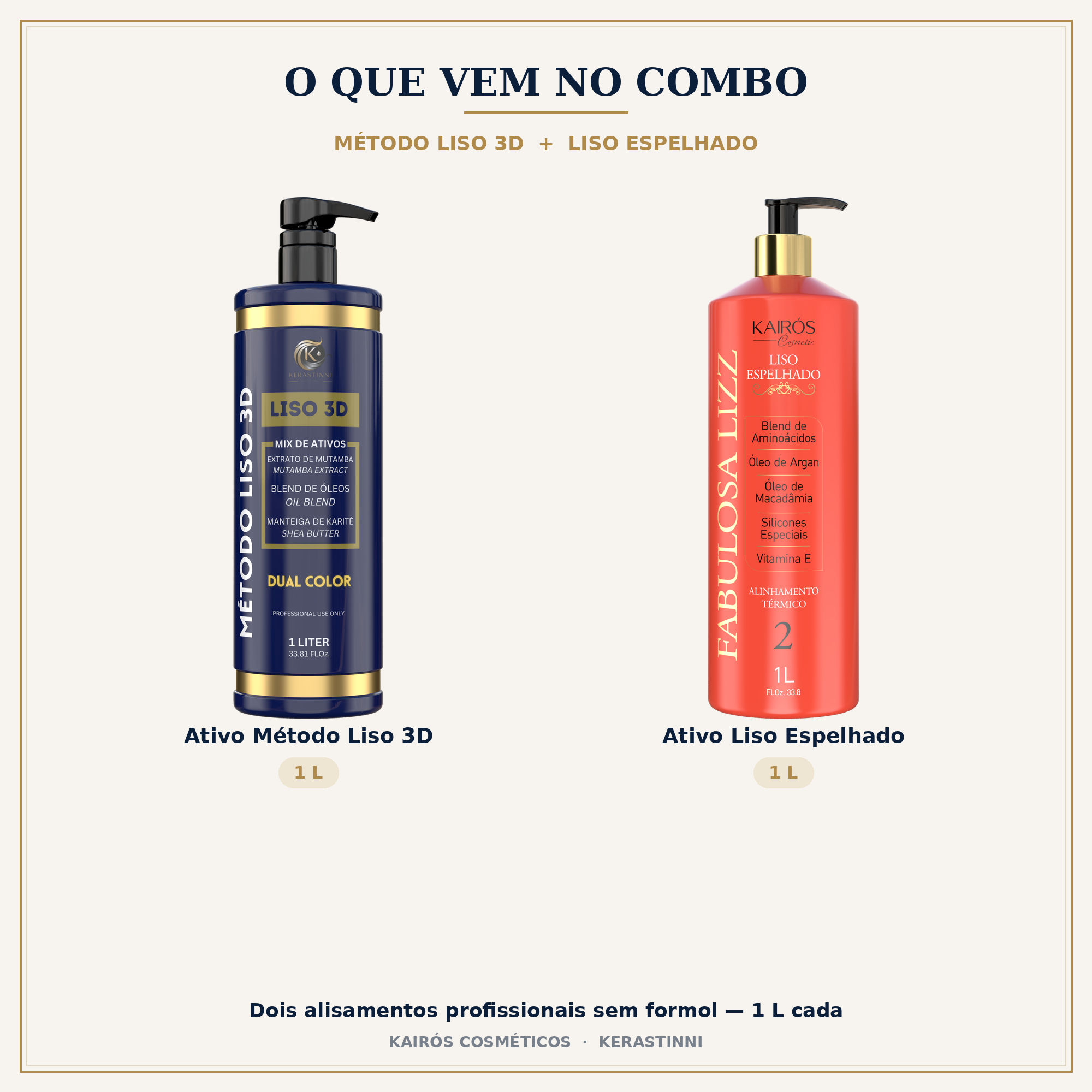 O que vem no Combo - Ativo Método Liso 3D 1L e Ativo Liso Espelhado 1L