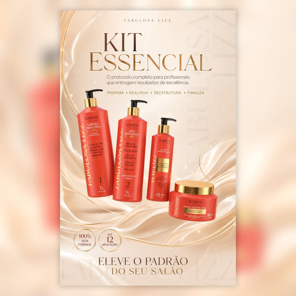 Kit Essencial Fabulosa Lizz - protocolo profissional completo