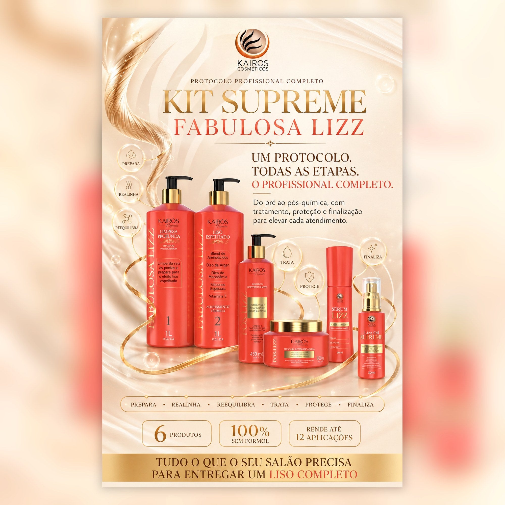 Kit Supreme Fabulosa Lizz - protocolo completo 6 produtos